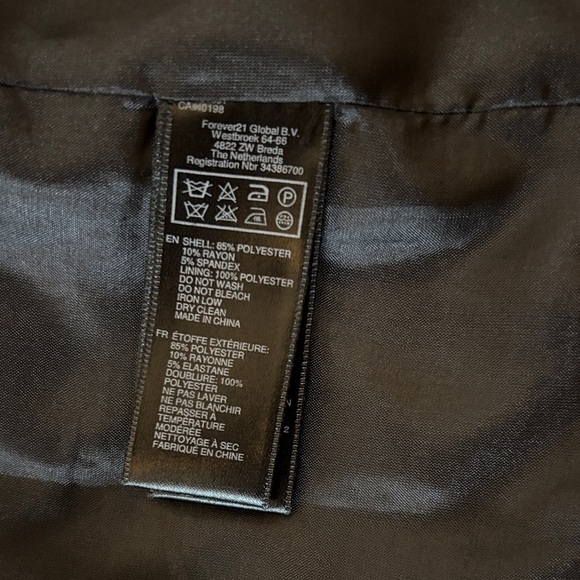 Women’s Tailored Black Relaxed Blazer with Striped Cuffs Size S - Picture 10 of 11